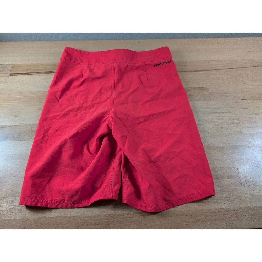 Under Armour Board Shorts Men's Size 28 Storm 1 Red Tie Swim Surf